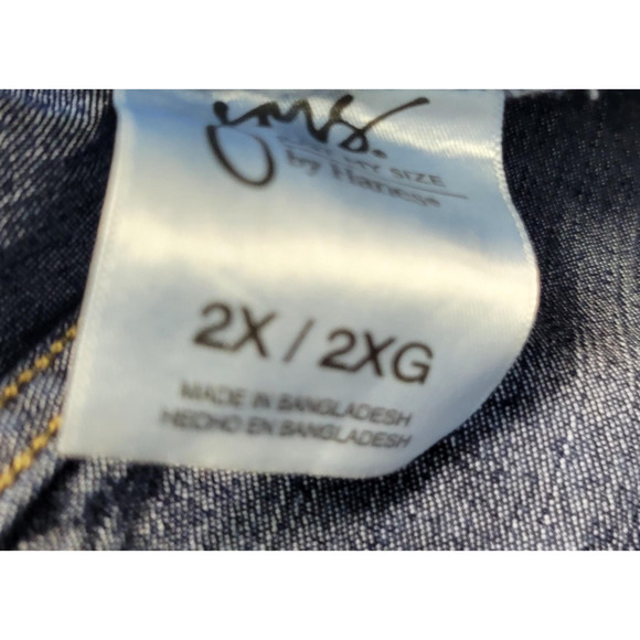 Just My Size Capri Pants Womens 2X Blue Denim Pull On Elastic Waist Stretch NWOT - Picture 2 of 14